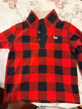 Carter's Red and Black Buffalo Plaid Pullover